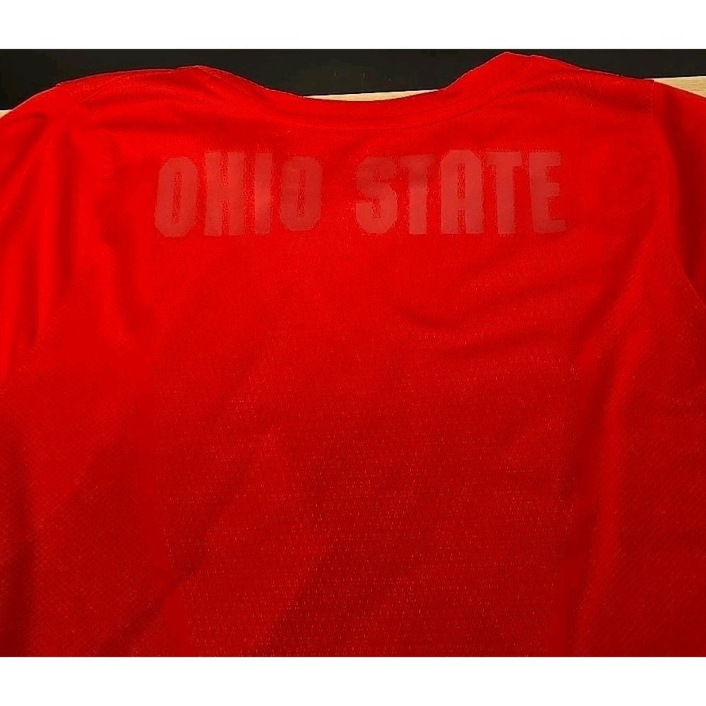Nike Mens Shirt Ohio State Buckeyes Dri-fit XL‎ Red Elite Long Sleeve Excellent - Picture 7 of 8